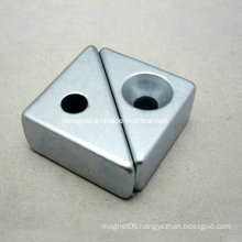 Triangular Shape Hole N35sh Magnet with High Working Tempature